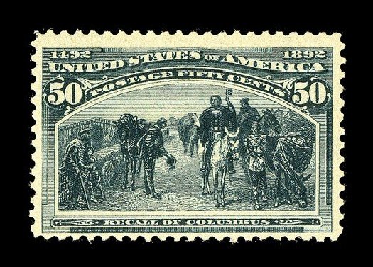 Cost of US Stamp Scott #240: 1893 50c Columbian Exposition. Spink Shreves Galleries, May 2014, Sale 148, Lot 209