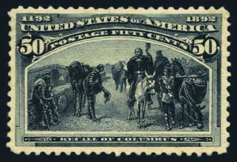 US Stamp Prices Scott Catalogue # 240 - 1893 50c Columbian Exposition. Harmer-Schau Auction Galleries, Aug 2014, Sale 102, Lot 1840