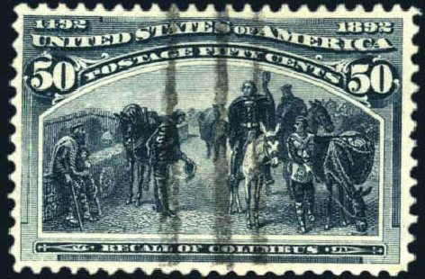 Costs of US Stamps Scott Catalog #240: 50c 1893 Columbian Exposition. Harmer-Schau Auction Galleries, Mar 2011, Sale 89, Lot 230