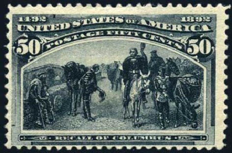 US Stamps Price Scott # 240: 50c 1893 Columbian Exposition. Harmer-Schau Auction Galleries, Aug 2011, Sale 90, Lot 1360