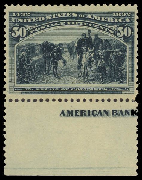 Cost of US Stamps Scott Catalog 240: 50c 1893 Columbian Exposition. Daniel Kelleher Auctions, Jun 2012, Sale 630, Lot 1530