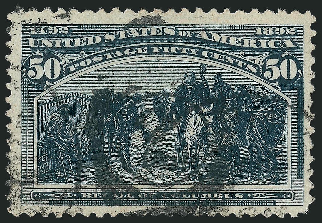 US Stamps Value Scott Catalogue #240: 1893 50c Columbian Exposition. Robert Siegel Auction Galleries, Mar 2011, Sale 1007, Lot 2430