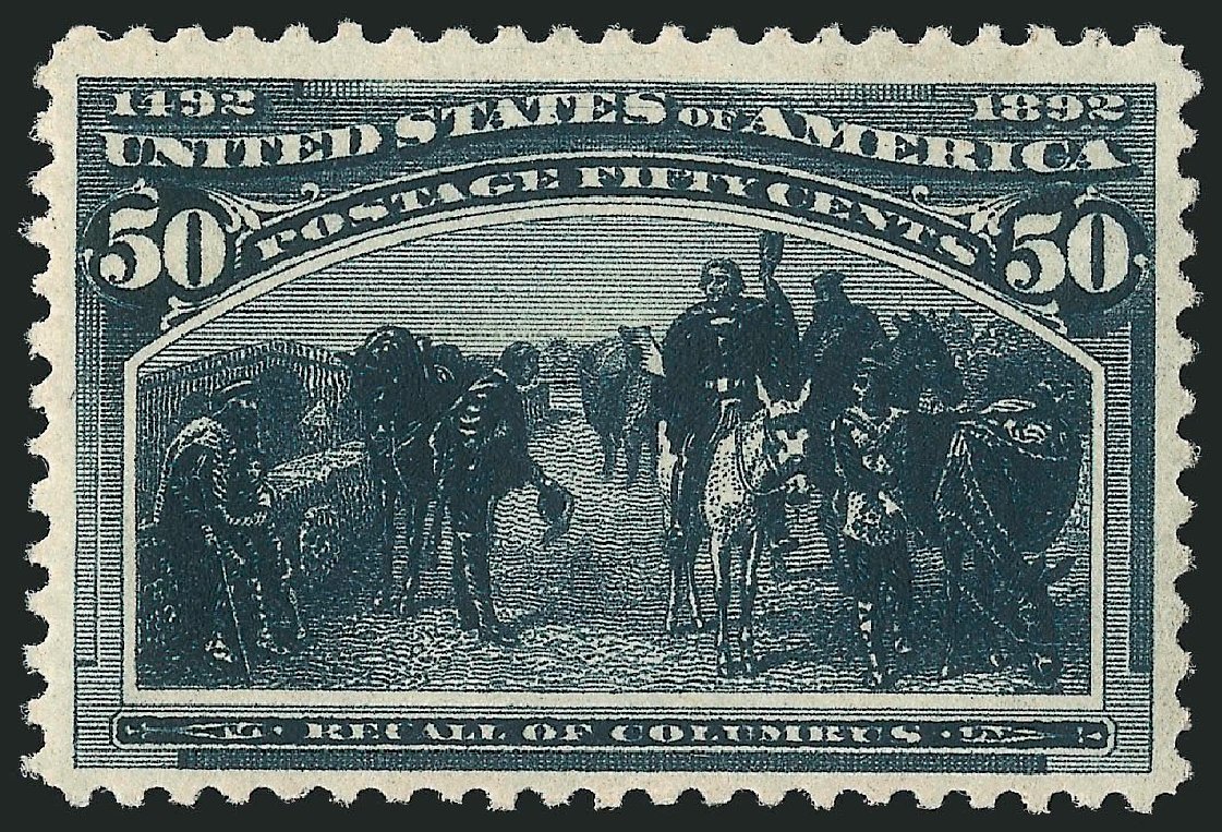 US Stamps Price Scott 240 - 1893 50c Columbian Exposition. Robert Siegel Auction Galleries, Sep 2014, Sale 1078, Lot 350