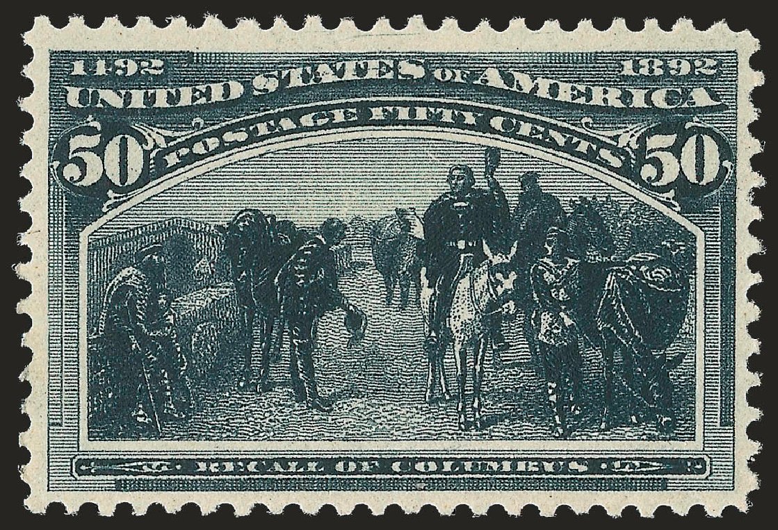 US Stamp Prices Scott Cat. 240: 50c 1893 Columbian Exposition. Robert Siegel Auction Galleries, Jun 2009, Sale 975, Lot 1530
