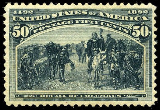 Cost of US Stamp Scott Cat. # 240 - 1893 50c Columbian Exposition. Matthew Bennett International, Jun 2008, Sale 328, Lot 761