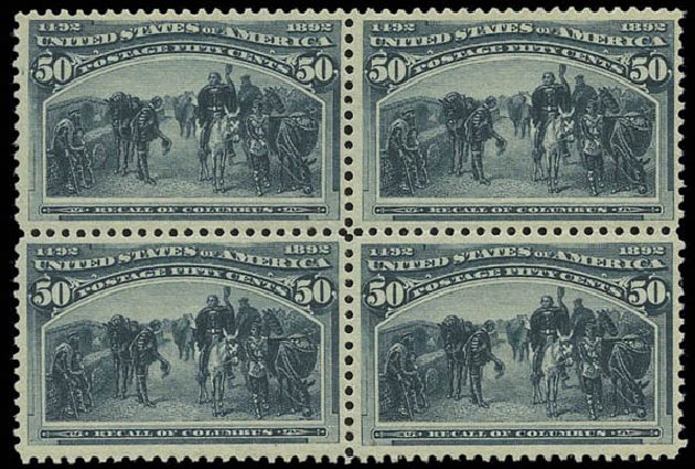 US Stamp Price Scott Cat. # 240: 50c 1893 Columbian Exposition. Matthew Bennett International, Sep 2010, Sale 331, Lot 591