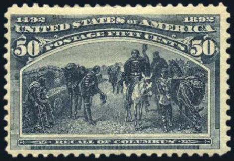 Costs of US Stamp Scott Cat. #240 - 50c 1893 Columbian Exposition. Harmer-Schau Auction Galleries, Jun 2008, Sale 78, Lot 1421