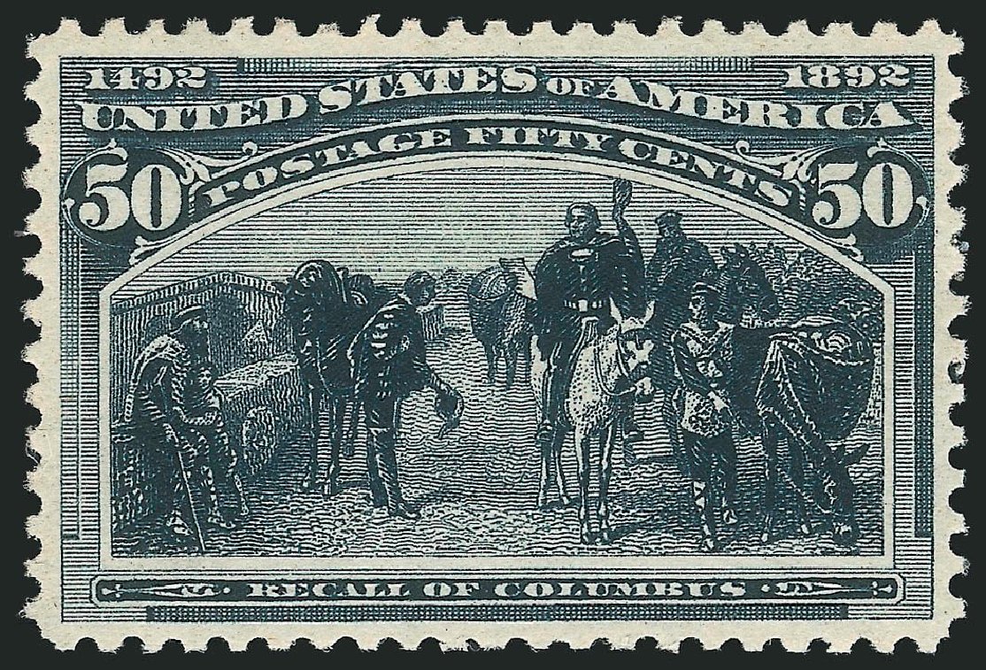 Cost of US Stamp Scott Catalogue 240: 50c 1893 Columbian Exposition. Robert Siegel Auction Galleries, Sep 2014, Sale 1078, Lot 351