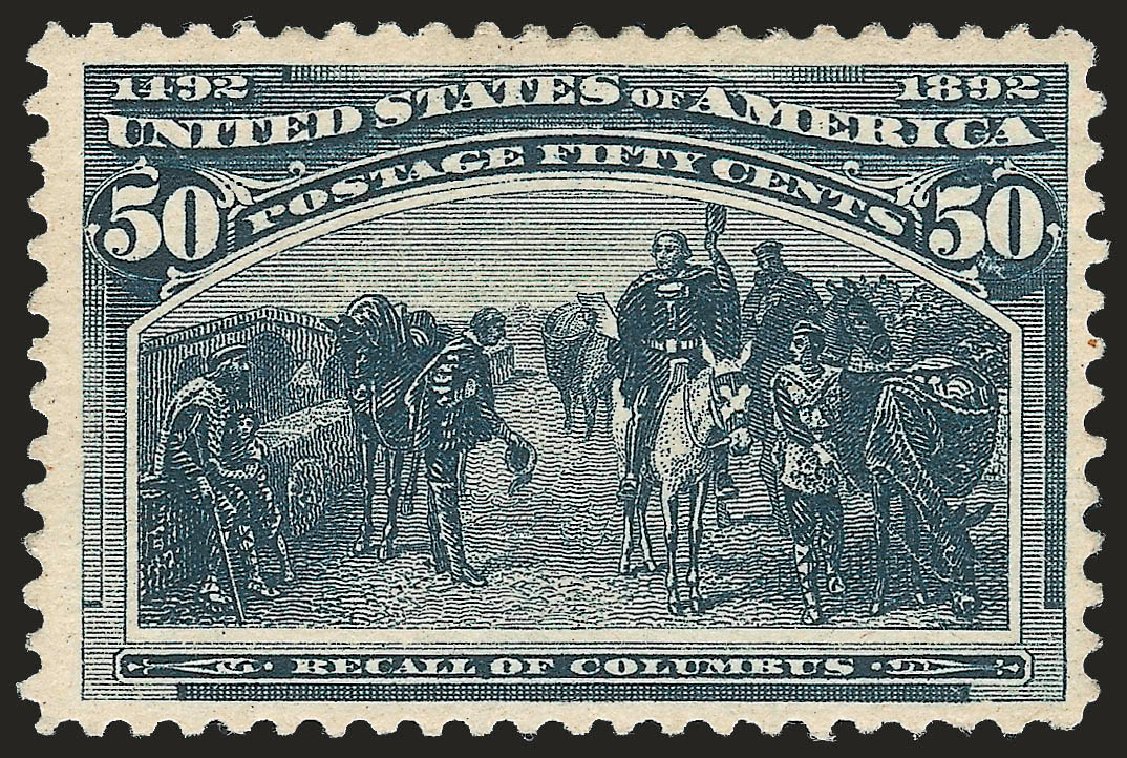 Values of US Stamps Scott # 240 - 1893 50c Columbian Exposition. Robert Siegel Auction Galleries, Jun 2009, Sale 975, Lot 1531