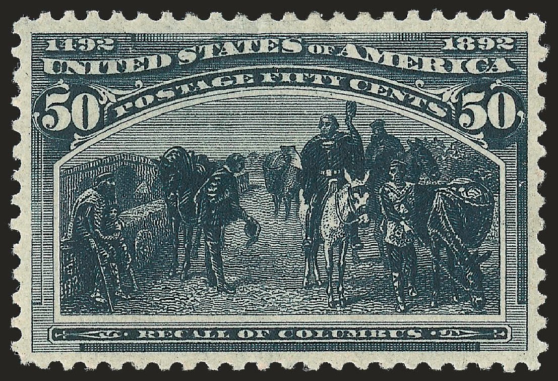 Costs of US Stamp Scott Cat. #240 - 1893 50c Columbian Exposition. Robert Siegel Auction Galleries, Dec 2009, Sale 982, Lot 5571