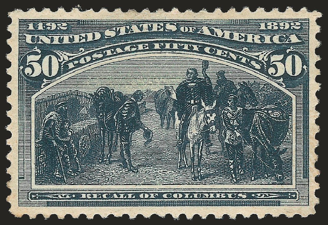 US Stamps Price Scott Cat. #240: 50c 1893 Columbian Exposition. Robert Siegel Auction Galleries, Apr 2010, Sale 984, Lot 561