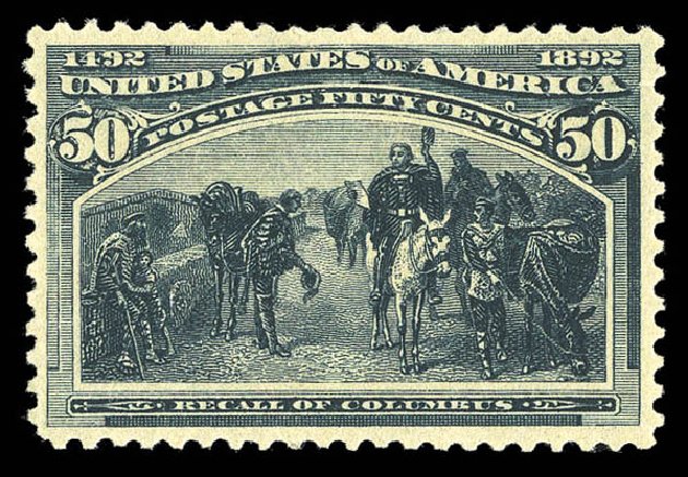 Cost of US Stamp Scott # 240 - 50c 1893 Columbian Exposition. Matthew Bennett International, Sep 2012, Sale 345, Lot 264