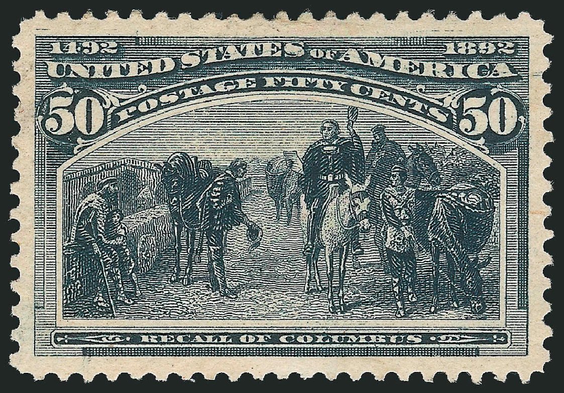Values of US Stamp Scott Catalogue #240 - 1893 50c Columbian Exposition. Robert Siegel Auction Galleries, Mar 2012, Sale 1019, Lot 554
