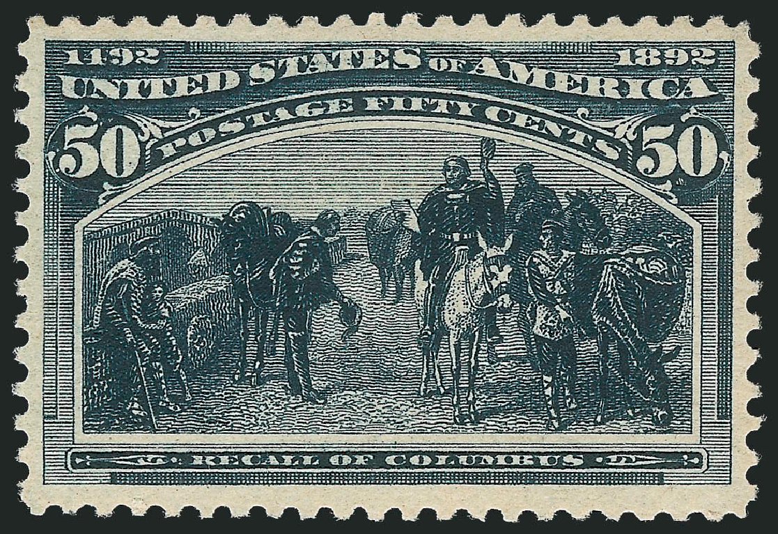 US Stamp Prices Scott Cat. #240: 1893 50c Columbian Exposition. Robert Siegel Auction Galleries, Dec 2012, Sale 1037, Lot 1834