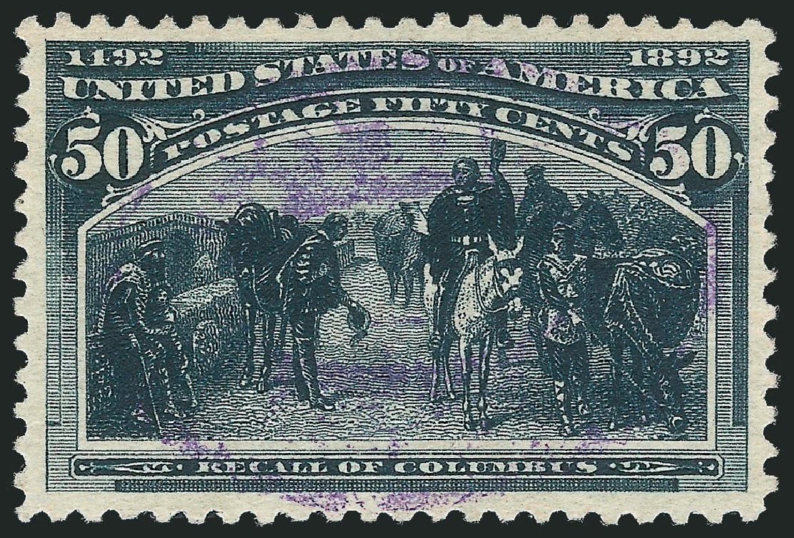 Costs of US Stamp Scott Catalog # 240 - 50c 1893 Columbian Exposition. Robert Siegel Auction Galleries, Mar 2013, Sale 1040, Lot 1494