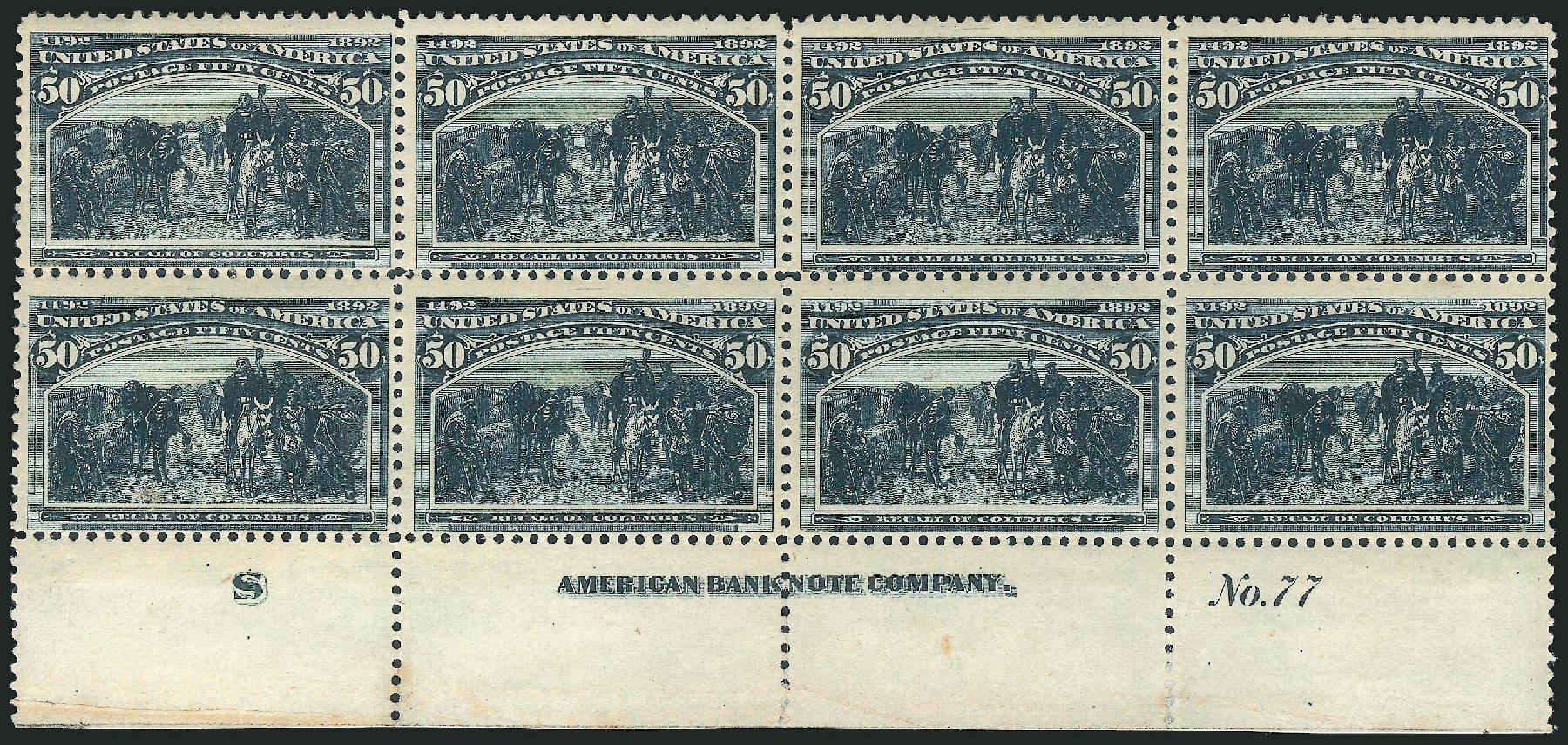 US Stamps Value Scott Catalog #240: 50c 1893 Columbian Exposition. Robert Siegel Auction Galleries, Mar 2014, Sale 1067, Lot 1234