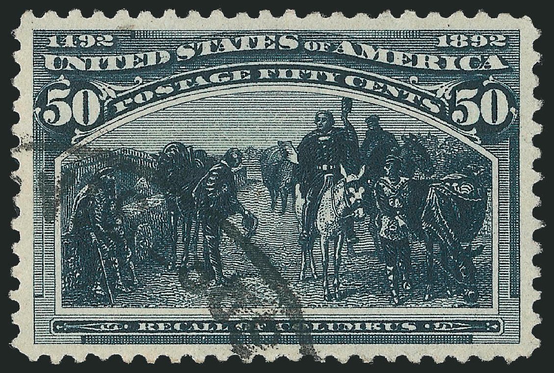 US Stamp Values Scott # 240 - 1893 50c Columbian Exposition. Robert Siegel Auction Galleries, Dec 2009, Sale 982, Lot 5574