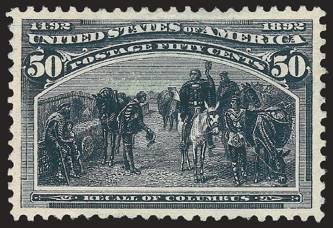 Value of US Stamp Scott Catalog # 240: 1893 50c Columbian Exposition. Robert Siegel Auction Galleries, Jun 2010, Sale 992, Lot 2304