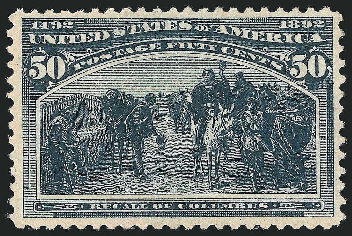Costs of US Stamp Scott Cat. 240 - 1893 50c Columbian Exposition. Robert Siegel Auction Galleries, Oct 2010, Sale 997, Lot 5694