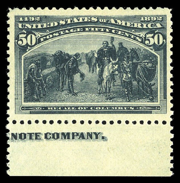 Prices of US Stamps Scott Catalog 240 - 50c 1893 Columbian Exposition. Matthew Bennett International, Sep 2012, Sale 345, Lot 265