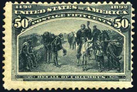 Prices of US Stamp Scott Catalogue 240 - 1893 50c Columbian Exposition. Harmer-Schau Auction Galleries, Apr 2008, Sale 77, Lot 75