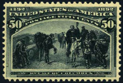 Costs of US Stamps Scott Catalog 240 - 50c 1893 Columbian Exposition. Harmer-Schau Auction Galleries, Aug 2012, Sale 94, Lot 1335