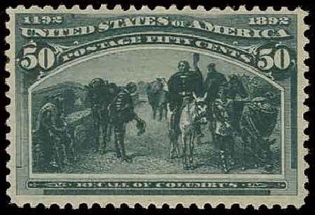 US Stamps Value Scott # 240: 50c 1893 Columbian Exposition. H.R. Harmer, Nov 2013, Sale 3004, Lot 1165