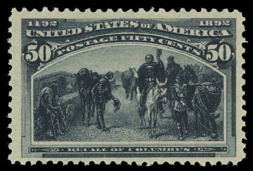US Stamps Price Scott Catalogue #240: 50c 1893 Columbian Exposition. Daniel Kelleher Auctions, Jul 2011, Sale 625, Lot 825