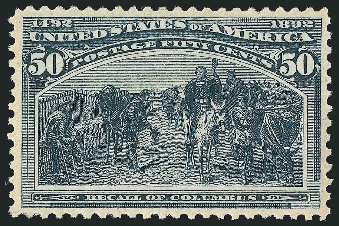 Values of US Stamp Scott 240: 50c 1893 Columbian Exposition. Robert Siegel Auction Galleries, Mar 2012, Sale 1019, Lot 555