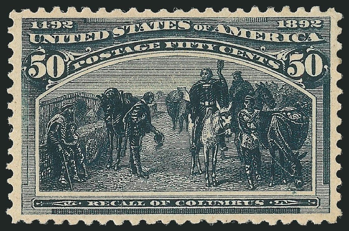 US Stamps Values Scott Catalog 240: 1893 50c Columbian Exposition. Robert Siegel Auction Galleries, Jul 2013, Sale 1050, Lot 365