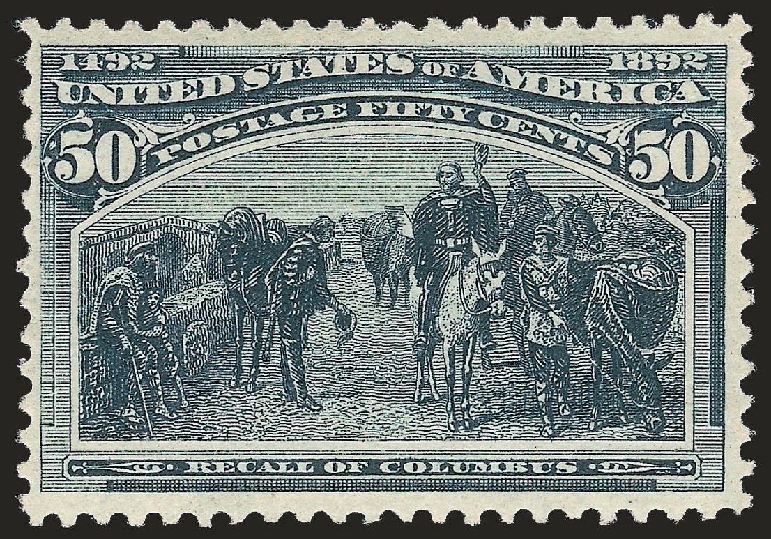 US Stamps Value Scott Cat. # 240 - 1893 50c Columbian Exposition. Robert Siegel Auction Galleries, Apr 2009, Sale 972, Lot 3235
