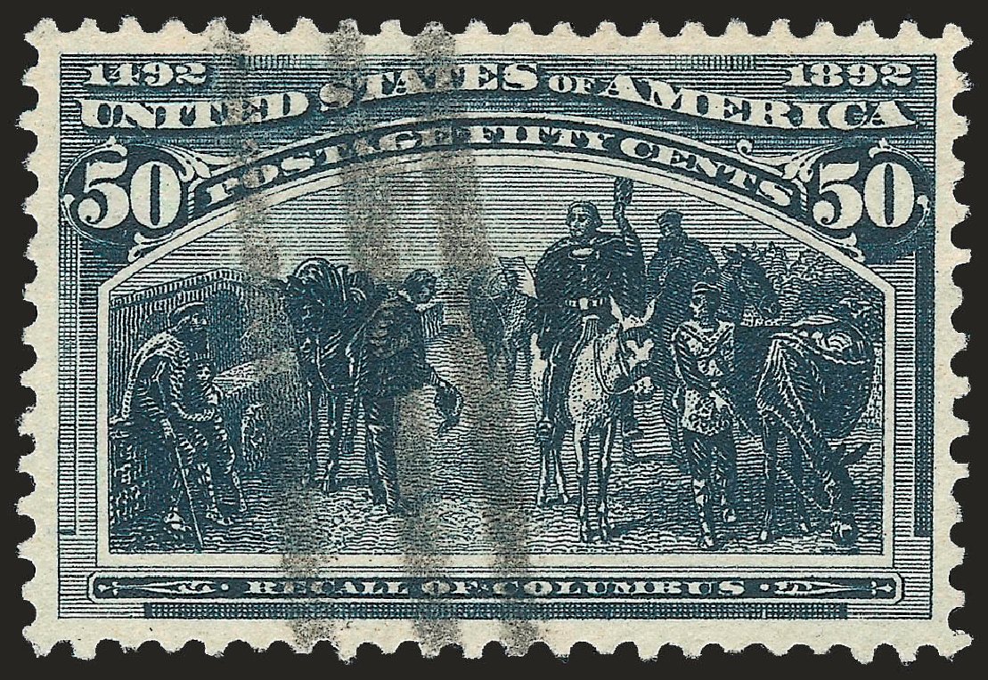 Value of US Stamp Scott Catalogue #240: 1893 50c Columbian Exposition. Robert Siegel Auction Galleries, Apr 2010, Sale 984, Lot 565