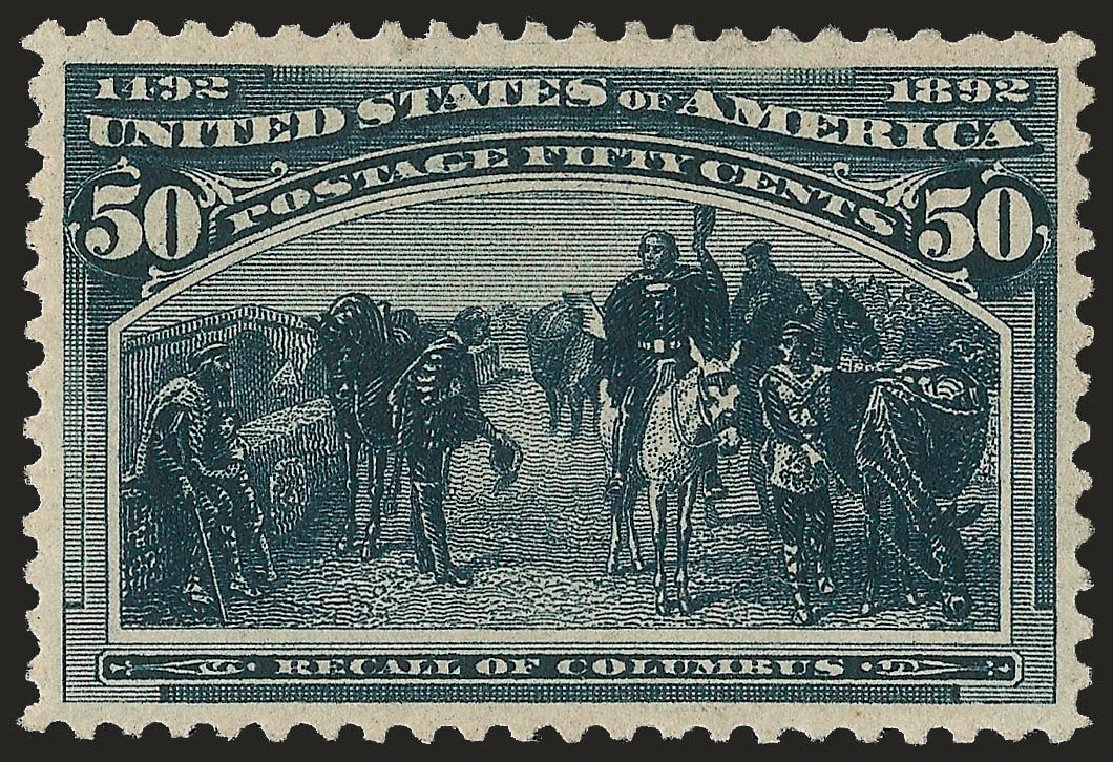 US Stamps Value Scott Catalog 240: 50c 1893 Columbian Exposition. Robert Siegel Auction Galleries, Jun 2010, Sale 992, Lot 2305