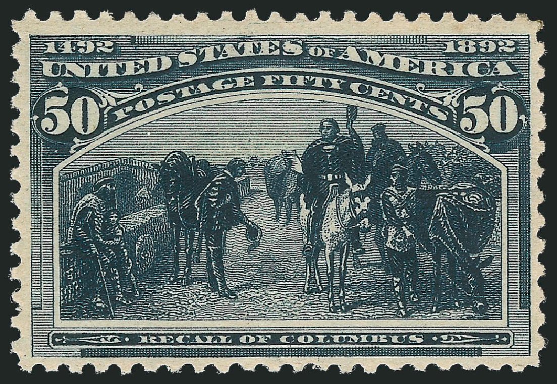 US Stamp Value Scott Cat. 240: 1893 50c Columbian Exposition. Robert Siegel Auction Galleries, Oct 2010, Sale 997, Lot 5695