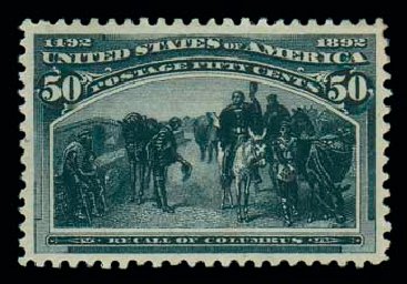 Price of US Stamps Scott 240 - 1893 50c Columbian Exposition. Matthew Bennett International, Oct 2007, Sale 320, Lot 502