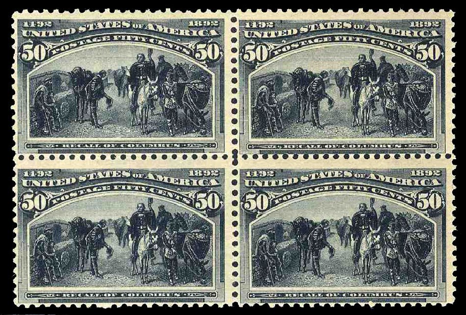 US Stamps Prices Scott 240 - 1893 50c Columbian Exposition. Cherrystone Auctions, Jun 2009, Sale 200906, Lot 102
