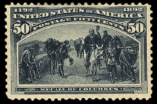 US Stamp Price Scott Catalog 240 - 50c 1893 Columbian Exposition. Cherrystone Auctions, May 2013, Sale 201305, Lot 92