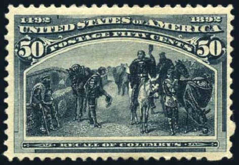 US Stamp Price Scott #240: 50c 1893 Columbian Exposition. Harmer-Schau Auction Galleries, Jul 2010, Sale 86, Lot 432