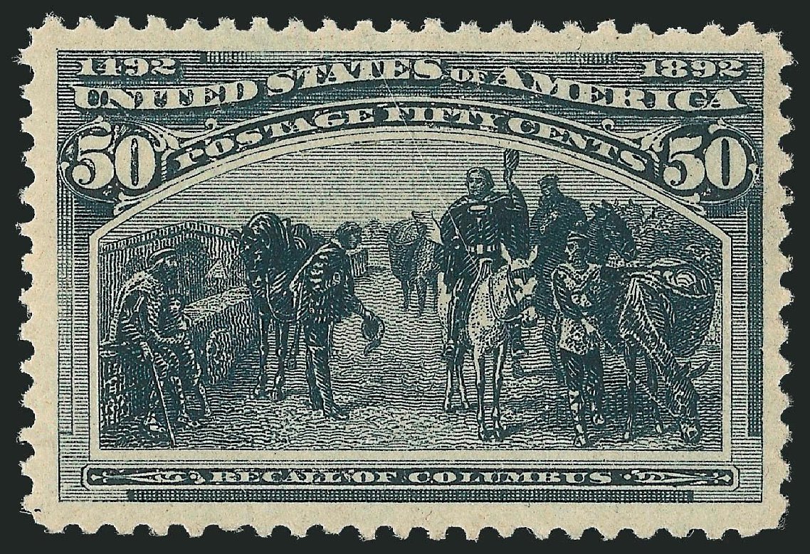 Values of US Stamps Scott Cat. #240: 50c 1893 Columbian Exposition. Robert Siegel Auction Galleries, Jul 2013, Sale 1050, Lot 362