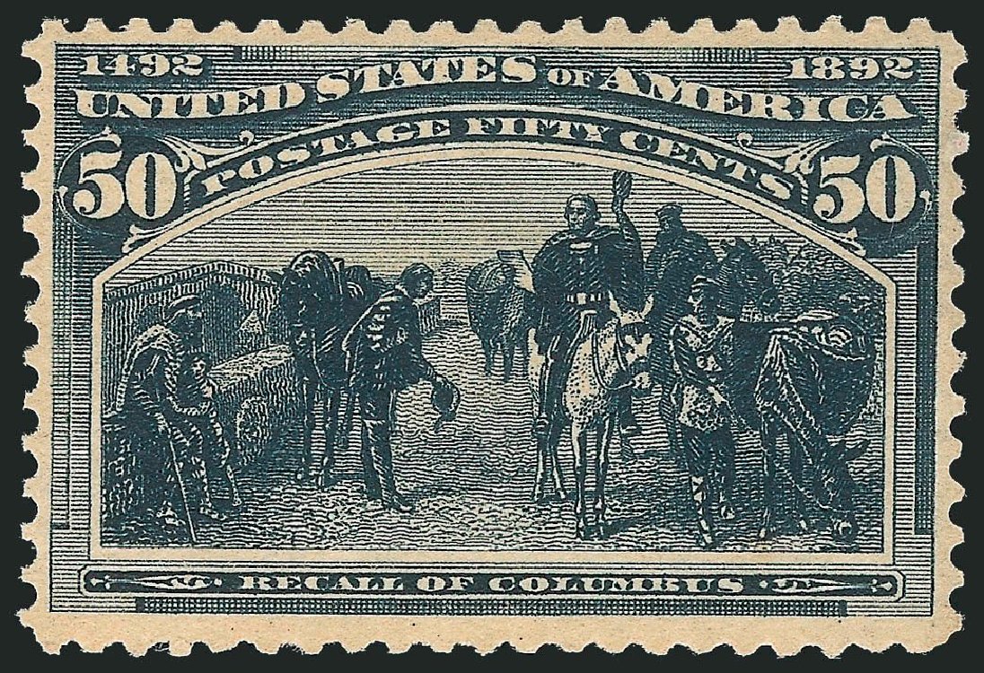 Price of US Stamp Scott Catalog 240: 1893 50c Columbian Exposition. Robert Siegel Auction Galleries, Sep 2014, Sale 1078, Lot 352