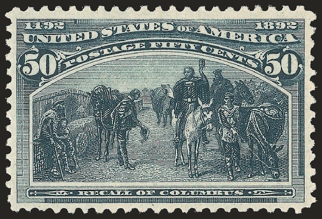 Price of US Stamp Scott Catalog #240 - 1893 50c Columbian Exposition. Robert Siegel Auction Galleries, Jun 2009, Sale 975, Lot 1532