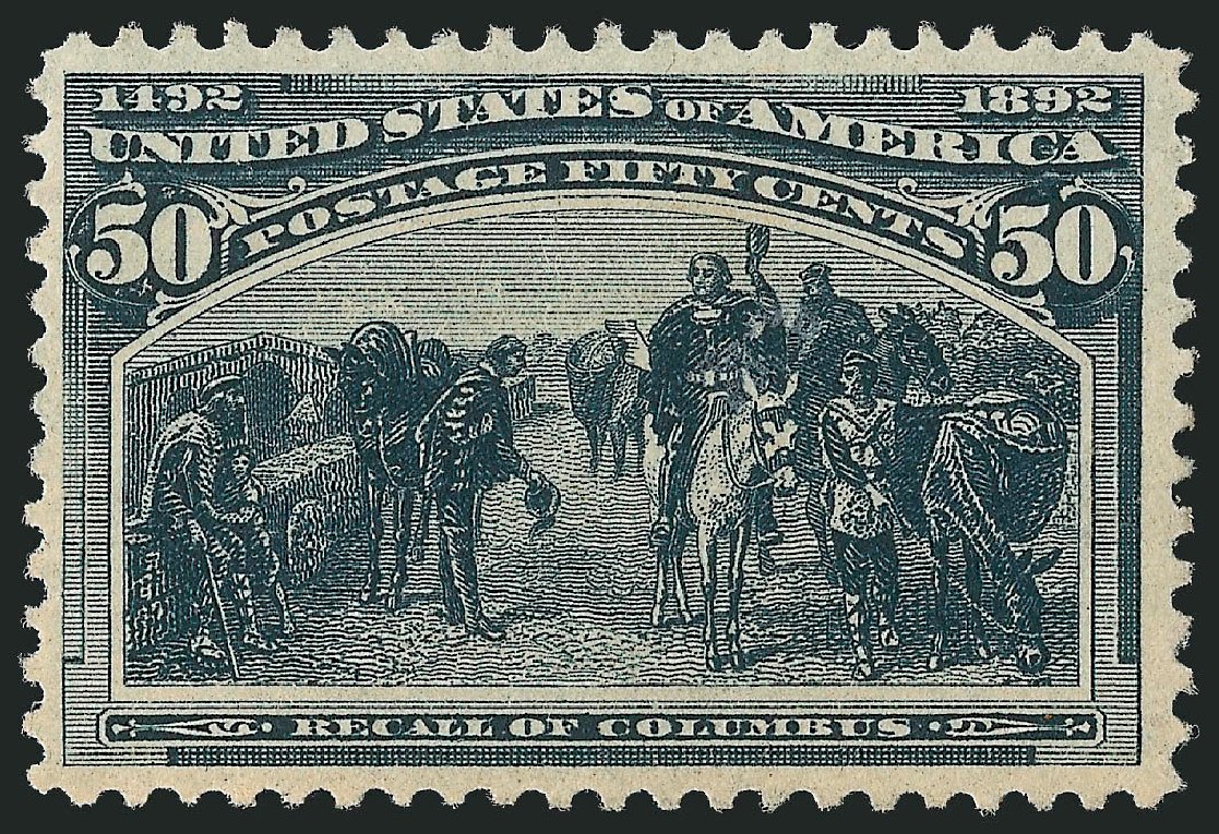 Value of US Stamp Scott Catalogue 240: 50c 1893 Columbian Exposition. Robert Siegel Auction Galleries, Dec 2009, Sale 982, Lot 5572