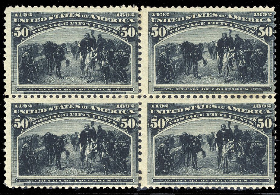 US Stamps Values Scott Catalog #240: 50c 1893 Columbian Exposition. Cherrystone Auctions, Apr 2011, Sale 201104, Lot 1013