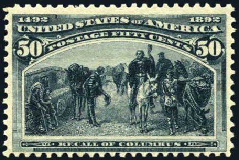 Cost of US Stamp Scott Catalogue #240: 1893 50c Columbian Exposition. Harmer-Schau Auction Galleries, May 2014, Sale 101, Lot 133