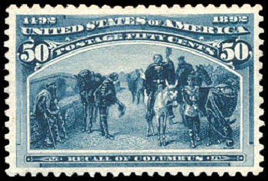 US Stamps Value Scott Catalogue 240: 1893 50c Columbian Exposition. Schuyler J. Rumsey Philatelic Auctions, Apr 2015, Sale 60, Lot 2223
