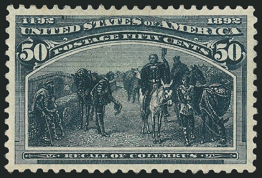 Cost of US Stamp Scott # 240: 1893 50c Columbian Exposition. Robert Siegel Auction Galleries, Mar 2011, Sale 1007, Lot 2423