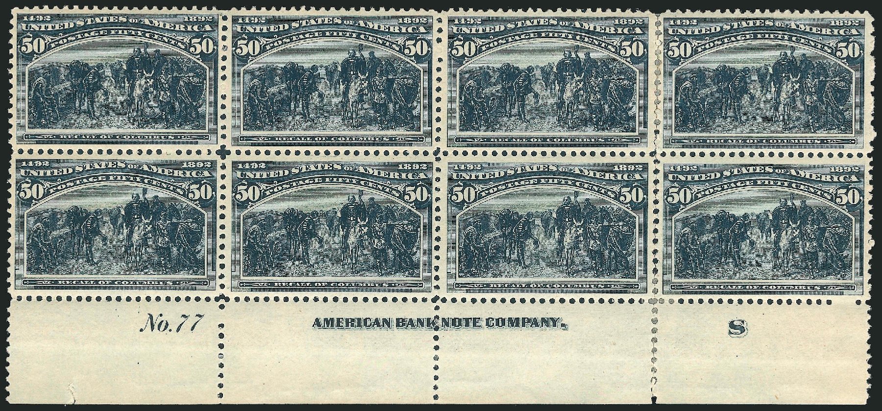 Prices of US Stamp Scott Catalog #240: 50c 1893 Columbian Exposition. Robert Siegel Auction Galleries, Mar 2012, Sale 1021, Lot 453