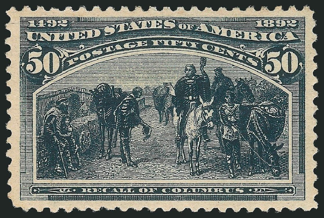 US Stamp Prices Scott #240 - 50c 1893 Columbian Exposition. Robert Siegel Auction Galleries, Jul 2013, Sale 1050, Lot 363