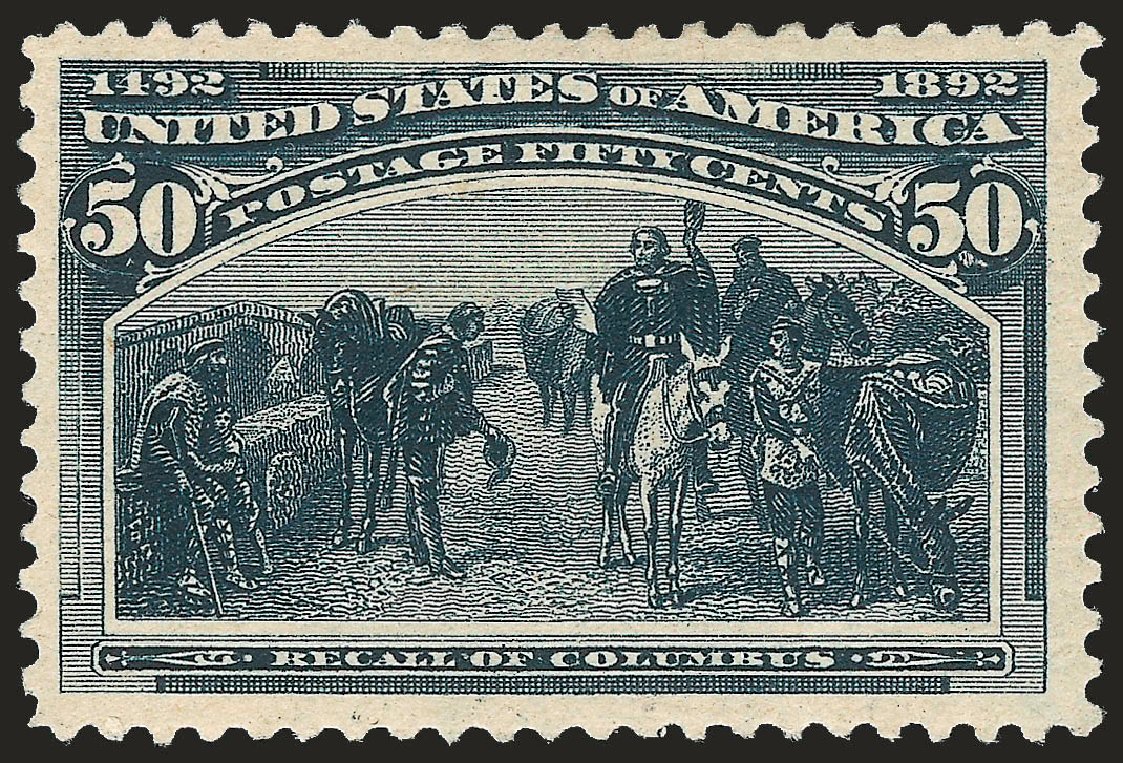 Costs of US Stamp Scott Catalogue #240: 1893 50c Columbian Exposition. Robert Siegel Auction Galleries, Apr 2010, Sale 984, Lot 563