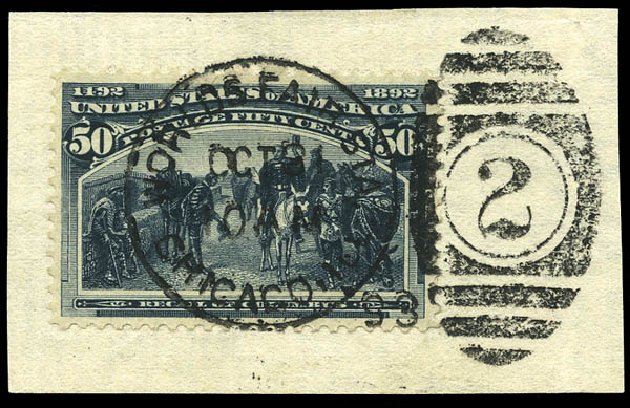 Values of US Stamps Scott Cat. 240: 1893 50c Columbian Exposition. Matthew Bennett International, Sep 2011, Sale 338, Lot 1866